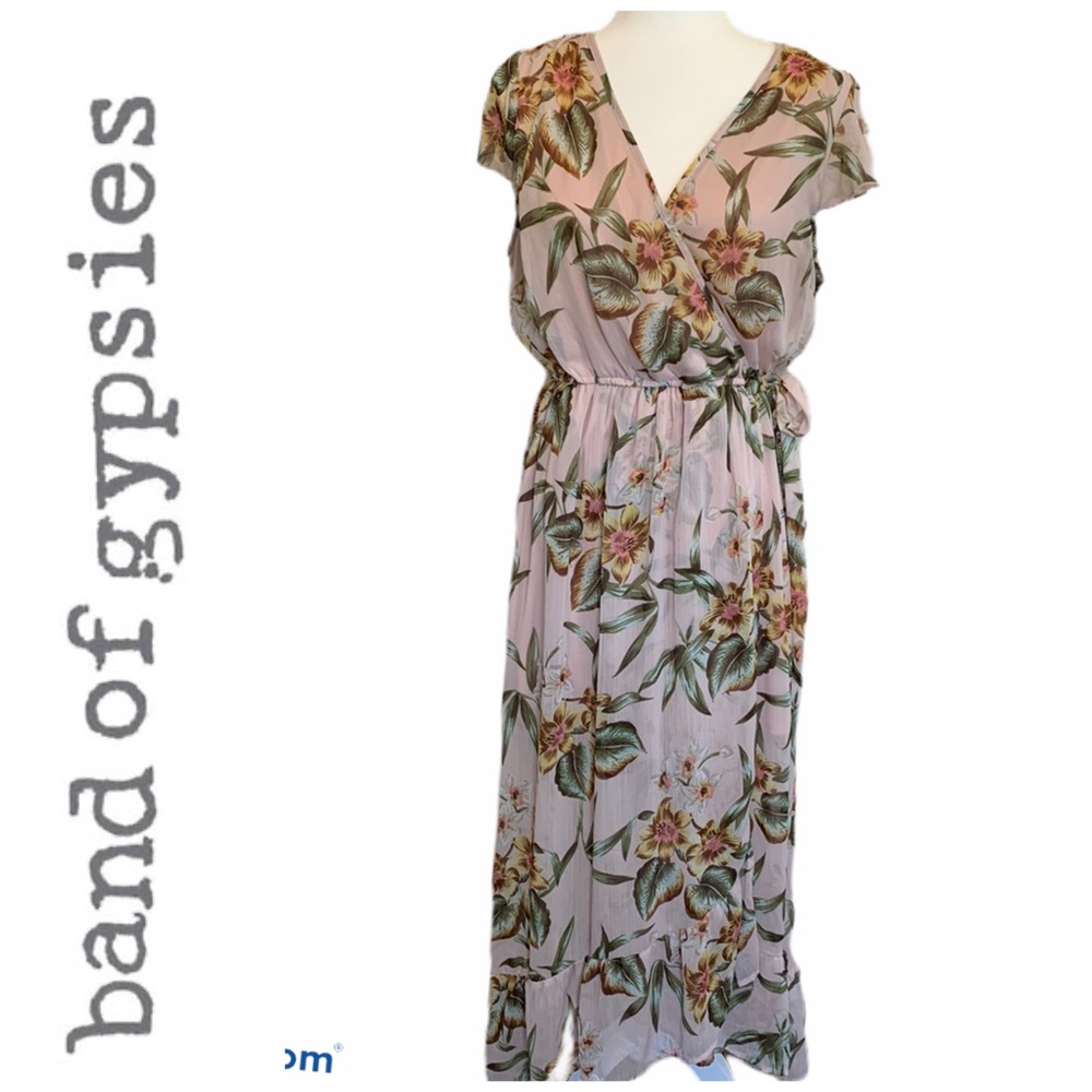 Band of Gypsies pink floral Boho dress